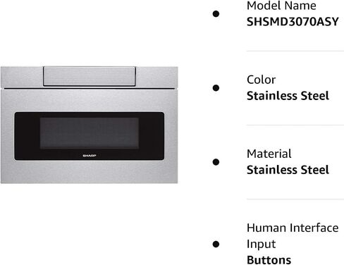 Sharp Microwave Drawer, Stainless Steel - SMD3070ASY model in Saudi Arabia