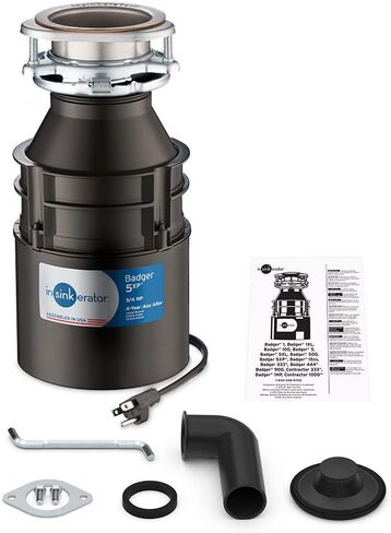 جهاز التخلص من القمامة InSinkErator باستخدام سلك، Badger 5XP، سلسلة الطاقة، 3/4 HP تغذية مستمرة in Kuwait