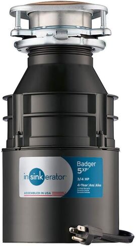 جهاز التخلص من القمامة InSinkErator باستخدام سلك، Badger 5XP، سلسلة الطاقة، 3/4 HP تغذية مستمرة in Kuwait