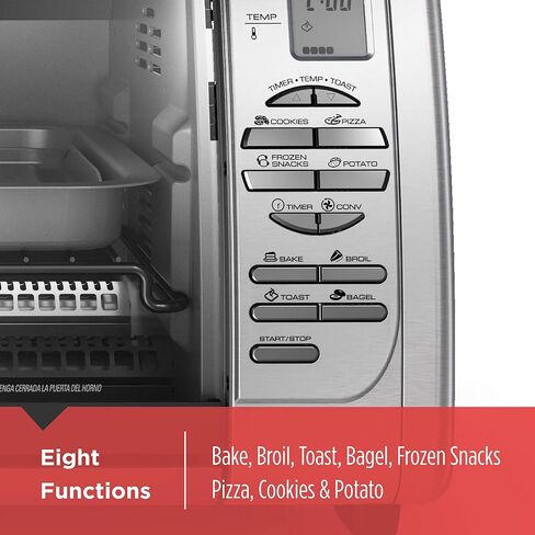 Black+Decker Countertop Convection Toaster Oven, Stainless Steel in Saudi Arabia