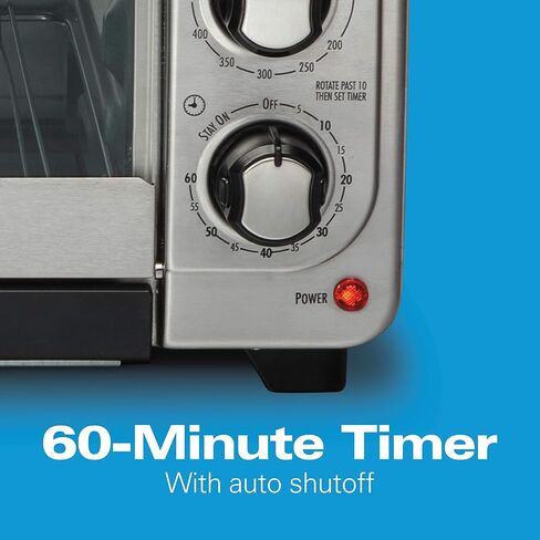 Hamilton Beach 2-in-1 Countertop Oven and Long Slot Toaster, Stainless Steel, 60 Minute Timer and Automatic Shut Off (31156) in Saudi Arabia