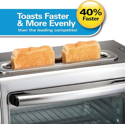Hamilton Beach 2-in-1 Countertop Oven and Long Slot Toaster, Stainless Steel, 60 Minute Timer and Automatic Shut Off (31156) in Saudi Arabia