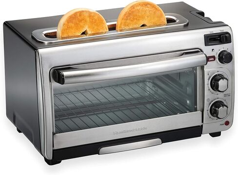 Hamilton Beach 2-in-1 Countertop Oven and Long Slot Toaster, Stainless Steel, 60 Minute Timer and Automatic Shut Off (31156) in Saudi Arabia