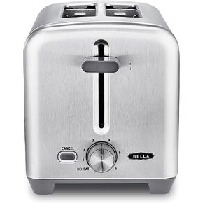 bella 2 Slice Toaster, Extra Wide Slots, Stainless Steel in Saudi Arabia