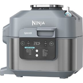 Ninja SF301 Speedi Rapid Cooker & Air Fryer, 6-Quart Capacity, 12-in-1 Functions to Steam, Bake, Roast, Sear, Sauté, Slow Cook, Sous Vide & More, 15-Minute Speedi Meals All In One Pot, Sea Salt Gray in Saudi Arabia