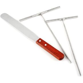 Echaprey T-Shaped Stainless Steel Crepe Batter Spreader, Large Pan Maker | Durable stainless steel T-shape batter spreader ensures smooth, even crepe batter distribution on large pans. in Saudi Arabia