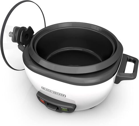 BLACK+DECKER 3-Cup Rice Cooker, RC503, 1.5-cup Uncooked Rice, Steaming Basket, Removable Non-Stick Bowl, One Touch in Saudi Arabia