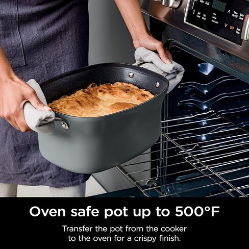 Ninja MC1001 Foodi PossibleCooker PRO 8.5 Quart Multi-Cooker, with 8-in-1 Slow Cooker, Dutch Oven, Steamer & More, Glass Lid & Integrated Spoon, Nonstick, Oven Safe Pot to 500°F, Sea Salt Gray in Saudi Arabia