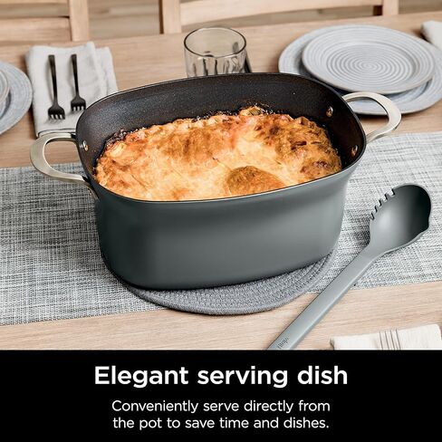 Ninja MC1001 Foodi PossibleCooker PRO 8.5 Quart Multi-Cooker, with 8-in-1 Slow Cooker, Dutch Oven, Steamer & More, Glass Lid & Integrated Spoon, Nonstick, Oven Safe Pot to 500°F, Sea Salt Gray in Saudi Arabia