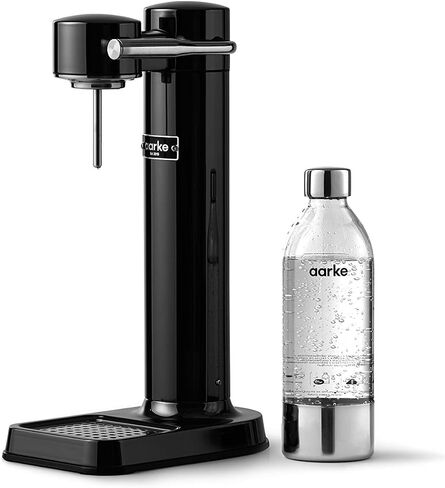 Aarke Carbonator 3 - Sparkling Water Maker & CO2 Cylinder, Stainless Steel | CO2 Cylinder Included, Stainless Steel, Cordless Soda Maker for Home, Carbonated Water Machine, BPA-free PET Bottle Included in Kuwait