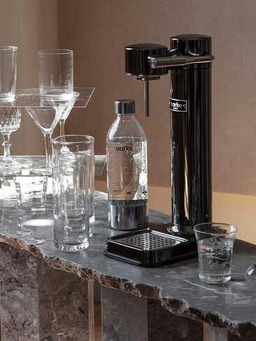 Aarke Carbonator 3 - Sparkling Water Maker & CO2 Cylinder, Stainless Steel | CO2 Cylinder Included, Stainless Steel, Cordless Soda Maker for Home, Carbonated Water Machine, BPA-free PET Bottle Included in Kuwait