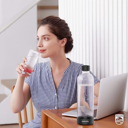 PHILIPS Sparkling Water Maker Soda Maker Soda Streaming Machine for Carbonating with 1L Carbonating Bottle, Seltzer Fizzy Water Maker, Compatible with Any Screw-in 60L CO2 Carbonator(NOT Included) in Saudi Arabia