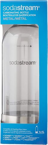 SodaStream 1L Slim Metal Carbonating Bottle, Single in Kuwait