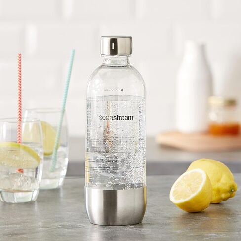 SodaStream 1L Slim Metal Carbonating Bottle, Single in Kuwait