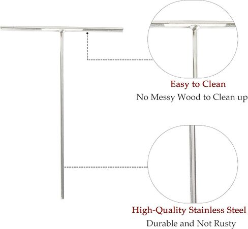 Echaprey T-Shaped Stainless Steel Crepe Batter Spreader, Large Pan Maker | Durable stainless steel T-shape batter spreader ensures smooth, even crepe batter distribution on large pans. in Kuwait