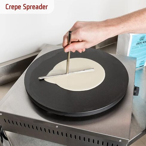 Echaprey T-Shaped Stainless Steel Crepe Batter Spreader, Large Pan Maker | Durable stainless steel T-shape batter spreader ensures smooth, even crepe batter distribution on large pans. in Kuwait