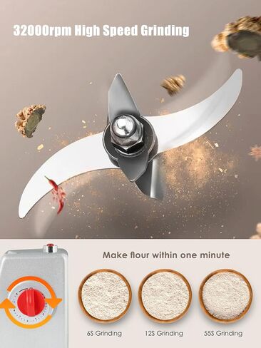 CGOLDENWALL 700g Electric Grain Grinder Mill Safety Upgraded 2400W High-speed Spice Herb Grinder Commercial Superfine Grinding Machine Dry Cereals Pulverizer CE 110V (700g Swing Type) in Kuwait