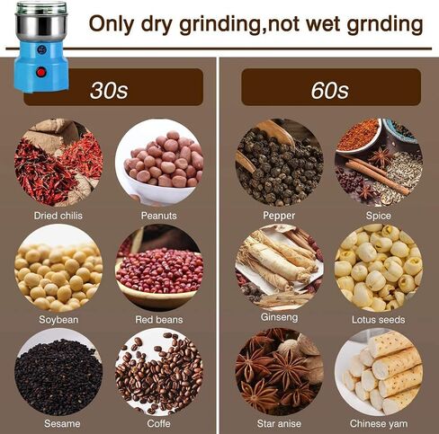 الة تحطيم متعددة الوظائف، ماكينة كهربائية لطحن حبوب القهوة، مطحنة الحبوب والتوابل المنزلية للاستخدام اليومي in Kuwait