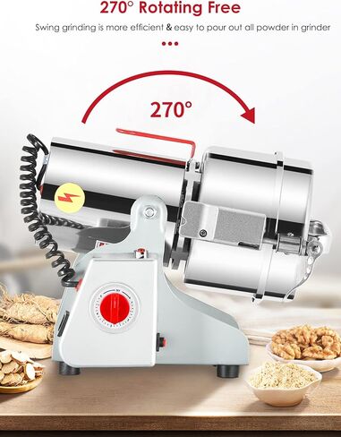 Moongiantgo Grain Mill Grinder Electric, 150g Upright, 110V | Commercial Spice Grinder 850W Stainless Steel Pulverizer Dry Grinding Machine for Wheat Corn Rice Pepper Herbs Coffee Beans in Kuwait