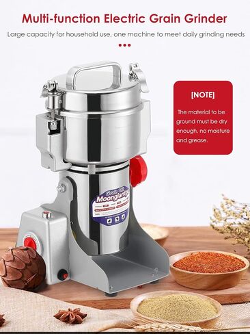 Moongiantgo Grain Mill Grinder Electric, 150g Upright, 110V | Commercial Spice Grinder 850W Stainless Steel Pulverizer Dry Grinding Machine for Wheat Corn Rice Pepper Herbs Coffee Beans in Kuwait