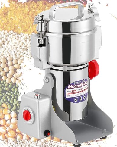 Moongiantgo Grain Mill Grinder Electric 150g Commercial Spice Grinder 850W Stainless Steel Pulverizer Dry Grinding Machine for Wheat Corn Rice Pepper Herbs Coffee Beans (150g Upright, 110V) in Saudi Arabia