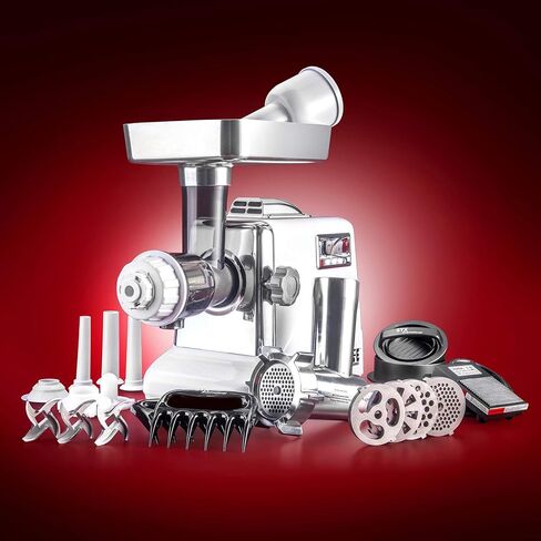 STX Megaforce 3000 Powerful Air Cooled 6-In-1 Heavy Duty Electric Meat Grinder with Foot Pedal • Sausage Stuffer • Kubbe Maker • Burger/Slider Maker • 2 Meat Claws • 3 S/S Blades • 5 Grinding Plates in Saudi Arabia