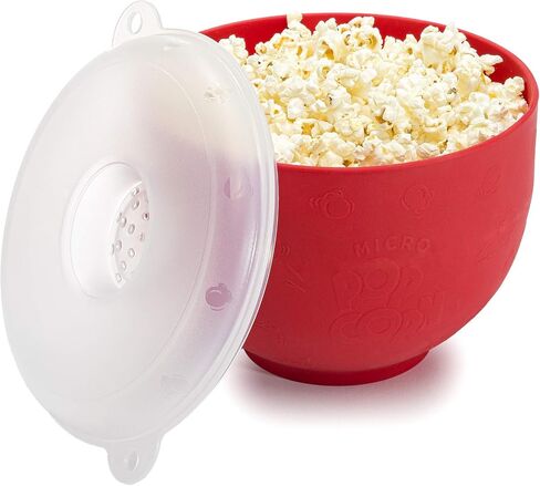 Goodful Silicone Popcorn Popper, Collapsible Hot Air Microwavable Popcorn Maker, Bowl Made without BPA, Blue in Saudi Arabia