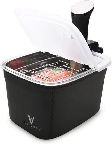 حاوية Sous Vide متعددة الاستخدامات سعة 12 لترًا مع رف مدمج وغطاء مفصلي قابل للطي متوافق مع جميع أجهزة طهي Sous Vide، EVC-1202-TYPP in Kuwait