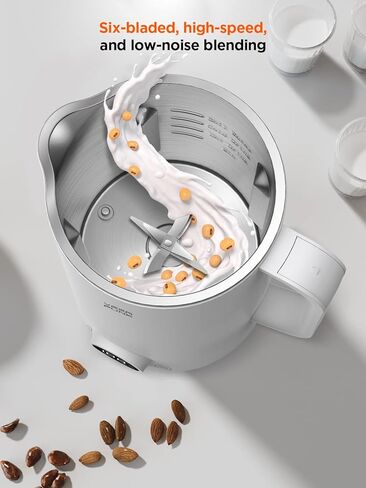 آلة صنع حليب الجوز من VEGAPUNK سعة 20 أونصة - ماكينة صنع حليب الصويا/الشوفان/جوز الهند/فول الصويا الذكية الأوتوماتيكية الباردة والساخنة مع حقيبة فلتر - ماكينة صنع حليب البقر اللوز النباتي للنباتيين in Kuwait