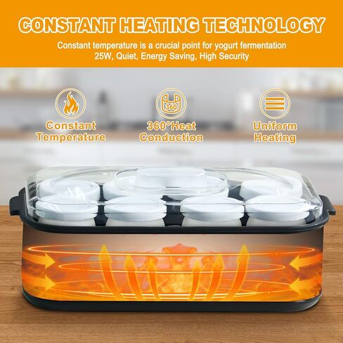 لينتورين ماكينة صنع الزبادي الرقمية الاوتوماتيكية مع تحكم في درجة الحرارة والوقت قابلة للتعديل، ماكينة صنع الجبن من الستانلس ستيل مع شاشة LCD in Kuwait