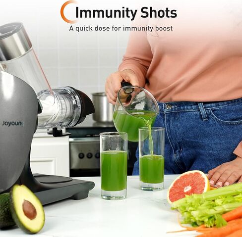 JOYOUNG Juicer Machines Ceramic Auger Juicer Masticating Juicer Higher Juice Yield, Slow Press Juicer 3 inches Large Feed Chute juicer masticating Easy to Clean in Kuwait