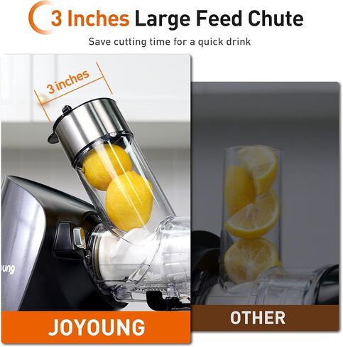 JOYOUNG Juicer Machines Ceramic Auger Juicer Masticating Juicer Higher Juice Yield, Slow Press Juicer 3 inches Large Feed Chute juicer masticating Easy to Clean in Kuwait