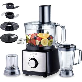 خلاط كومبو لتحضير الطعام متعدد الوظائف 8 في 1 من كوجنيتا، 500 وات مع سرعتين بالإضافة إلى النبض، للتقطيع والتقطيع والبشر الناعم والاستحلاب والعجين، مع كوب طحن وكوب خلط in Kuwait