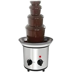 بيسكاتورزون آلة نافورة الشوكولاته Electirc تشوكليت فوندو مجموعة 4 طبقات من الفولاذ المقاوم للصدأ الفوندو التحكم في الحرارة in Kuwait