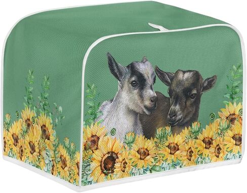 American Flag Sunflowers Pattern 2-Slice Toaster Covers Dust Protection Washable Bread Maker Covers Universal Fit Most Standard in Saudi Arabia