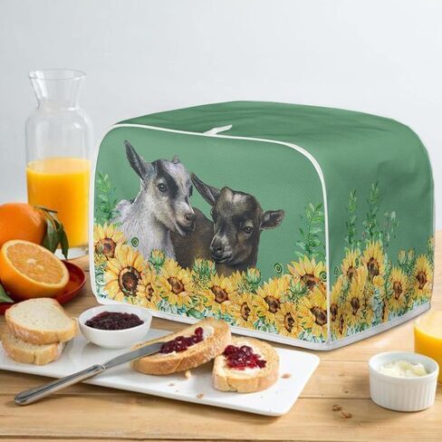 American Flag Sunflowers Pattern 2-Slice Toaster Covers Dust Protection Washable Bread Maker Covers Universal Fit Most Standard in Saudi Arabia
