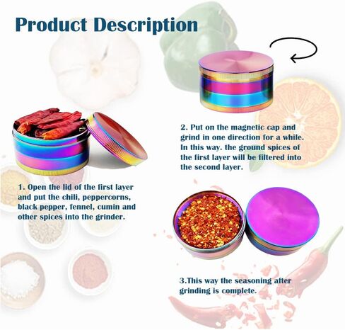 Romybue Spice Grinder Small 2.0 Inch Colorful in Saudi Arabia
