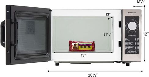 Panasonic NE-1025F Compact Light-Duty Countertop Commercial Microwave Oven with 6-Minute Electronic Dial Control Timer, Bottom Energy Feed, 1000W, 0.8 Cu. Ft. Capacity Silver in Saudi Arabia