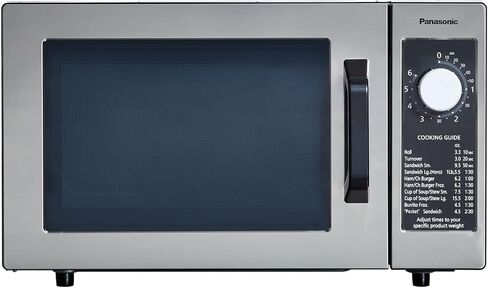 Panasonic NE-1025F Compact Light-Duty Countertop Commercial Microwave Oven with 6-Minute Electronic Dial Control Timer, Bottom Energy Feed, 1000W, 0.8 Cu. Ft. Capacity Silver in Saudi Arabia