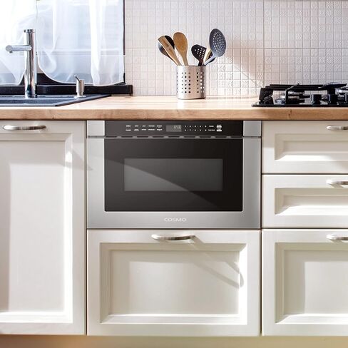 24 in. Haven Coll 1.2 cu. ft. Built-in Microwave Drawer, Stainless Steel | Cosmo COS-12MWDSS-NH Touch Controls, 11 Power Levels, 1000W, Child Lock Function, Defrost Functions, Automatic Presets in Kuwait