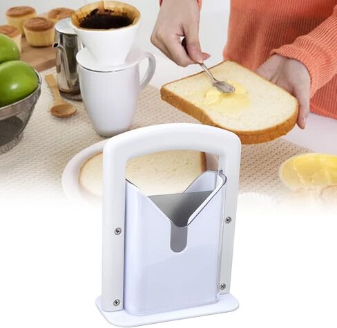 Bagel Slicers Guillotine Bagel Cutter with Safety Shields, Non Stick Blade and Easy Grip Handle - Bread Slicer for Homemade and Commercial Buns, Muffins and Rolls in Saudi Arabia