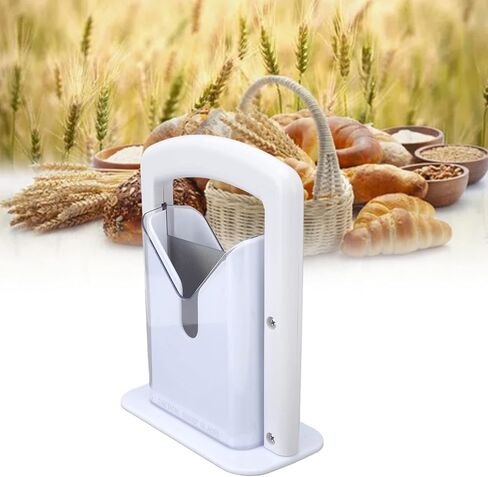Bagel Slicers Guillotine Bagel Cutter with Safety Shields, Non Stick Blade and Easy Grip Handle - Bread Slicer for Homemade and Commercial Buns, Muffins and Rolls in Saudi Arabia