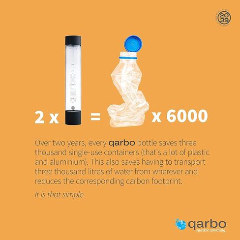 Twenty39 Qarbo - صانع المياه الفوارة وآلة كربونات لتدفق الصودا للمنزل تضفي النكهة أثناء المشروبات الغازية (الكروم) in Kuwait