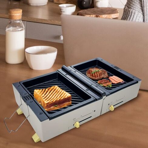 Aoruru Electric Griddle Indoor Grill Multi Takoyaki Maker with 2 Sets Interchangeable Baking Pans Nonstick Cake Pop Maker Octopus Ball Steak Maker Machine 600W in Kuwait