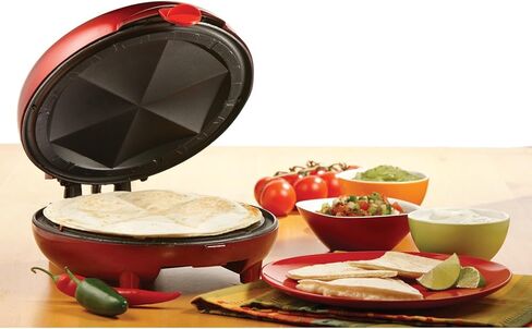 Brentwood - TS-120 Brentwood Quesadilla Maker, 8-inch, Red in Saudi Arabia