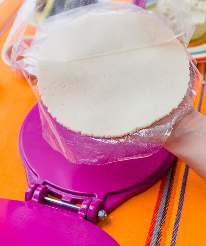 تورتيلا بريس 20.32 سم - صانع تورتيلا المصنوع من الألومنيوم المصبوب - ضاغط تاكو عالي التحمل - صنع في المكسيك ودقيق الذرة وتورتيلا لإطعام مكسيكي محلي الصنع - تورتيليرا بارا بارا هاسير - 1.13 كجم in Kuwait