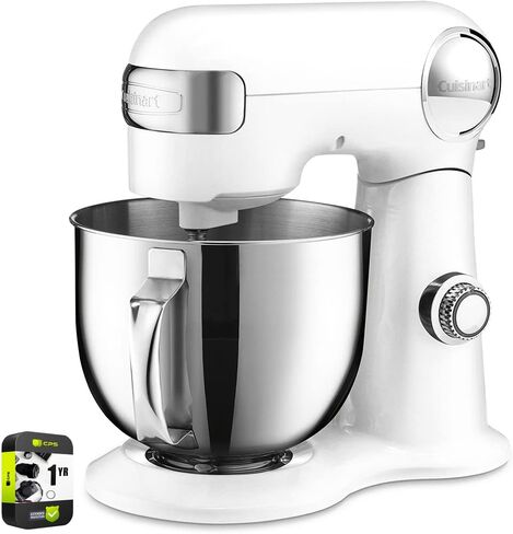 Cuisinart SM-50BC 5.5-Quart Stand Mixer Brushed Chrome Silver Lining Bundle with 1 YR CPS Enhanced Protection Pack in Saudi Arabia