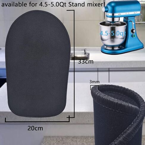 حصيرة انزلاقية للخلاط، منزلق جهاز كونترتوب. مناسبة لبساط متحرك لجهاز خلاط كيتشن ايد 4.5-5 أوت، بساط منزلق لخلاط الحامل. سلايدرز الأجهزة لأجهزة المطبخ. (أسود) in Kuwait