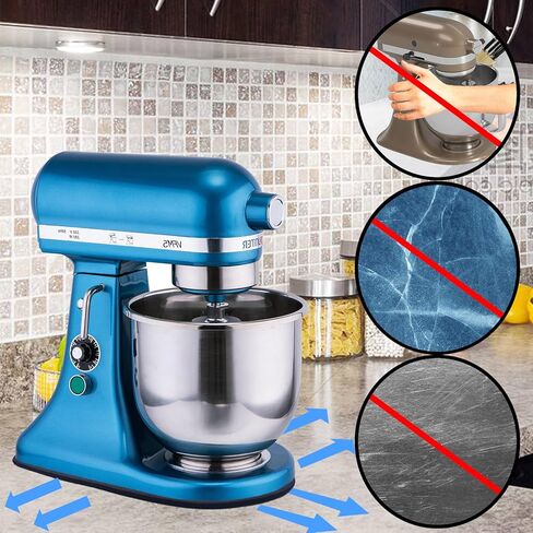 حصيرة انزلاقية للخلاط، منزلق جهاز كونترتوب. مناسبة لبساط متحرك لجهاز خلاط كيتشن ايد 4.5-5 أوت، بساط منزلق لخلاط الحامل. سلايدرز الأجهزة لأجهزة المطبخ. (أسود) in Kuwait