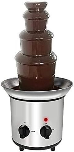بيسكاتورزون آلة نافورة الشوكولاته Electirc تشوكليت فوندو مجموعة 4 طبقات من الفولاذ المقاوم للصدأ الفوندو التحكم في الحرارة in Kuwait